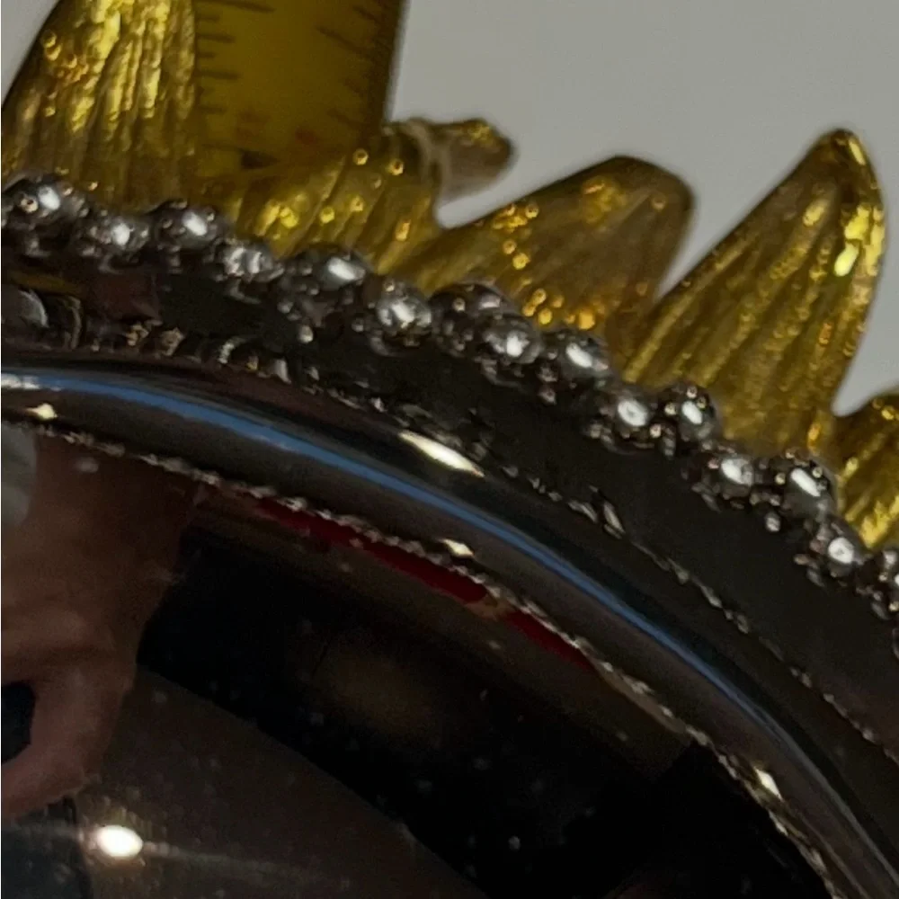 Michael Aram Silver and Gold Sunburst Decorative DishBowl - Picture 7 of 8